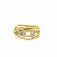 Diamond Circumference Gold Band