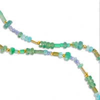 Emerald, Tanzanite, Turquoise Necklace