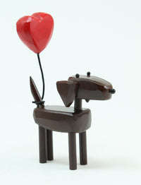Dogs with Heart Balloons