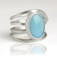 Robin's Egg Turquoise Swirled Band