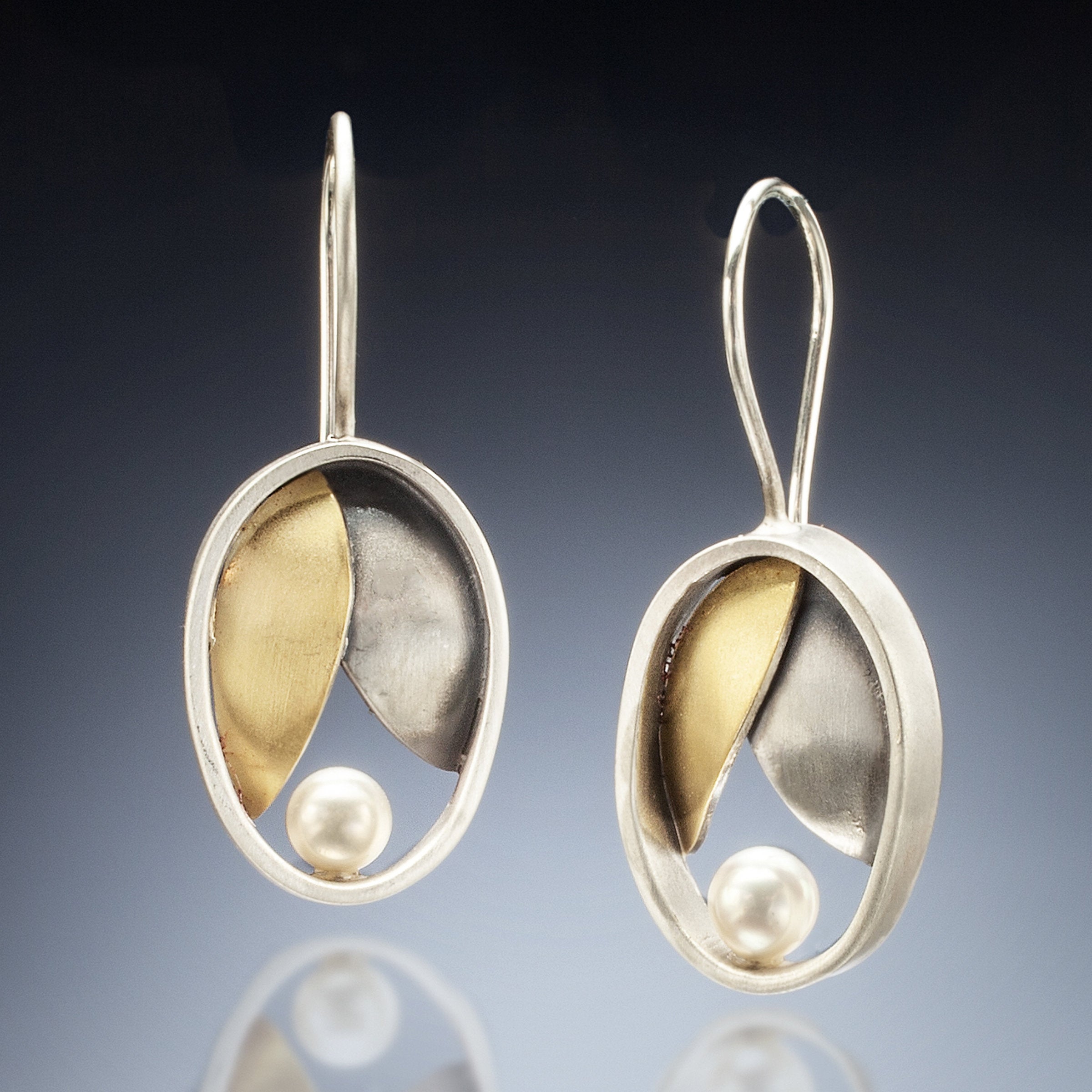 Oval Leaf Earrings