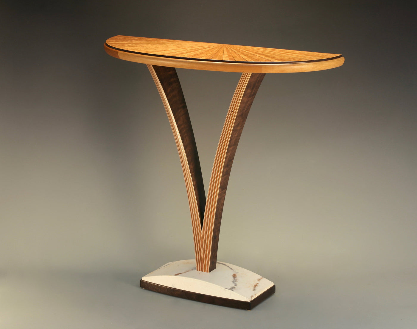 V Demilune Table