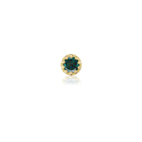 Single Green Garnet Stud Earring