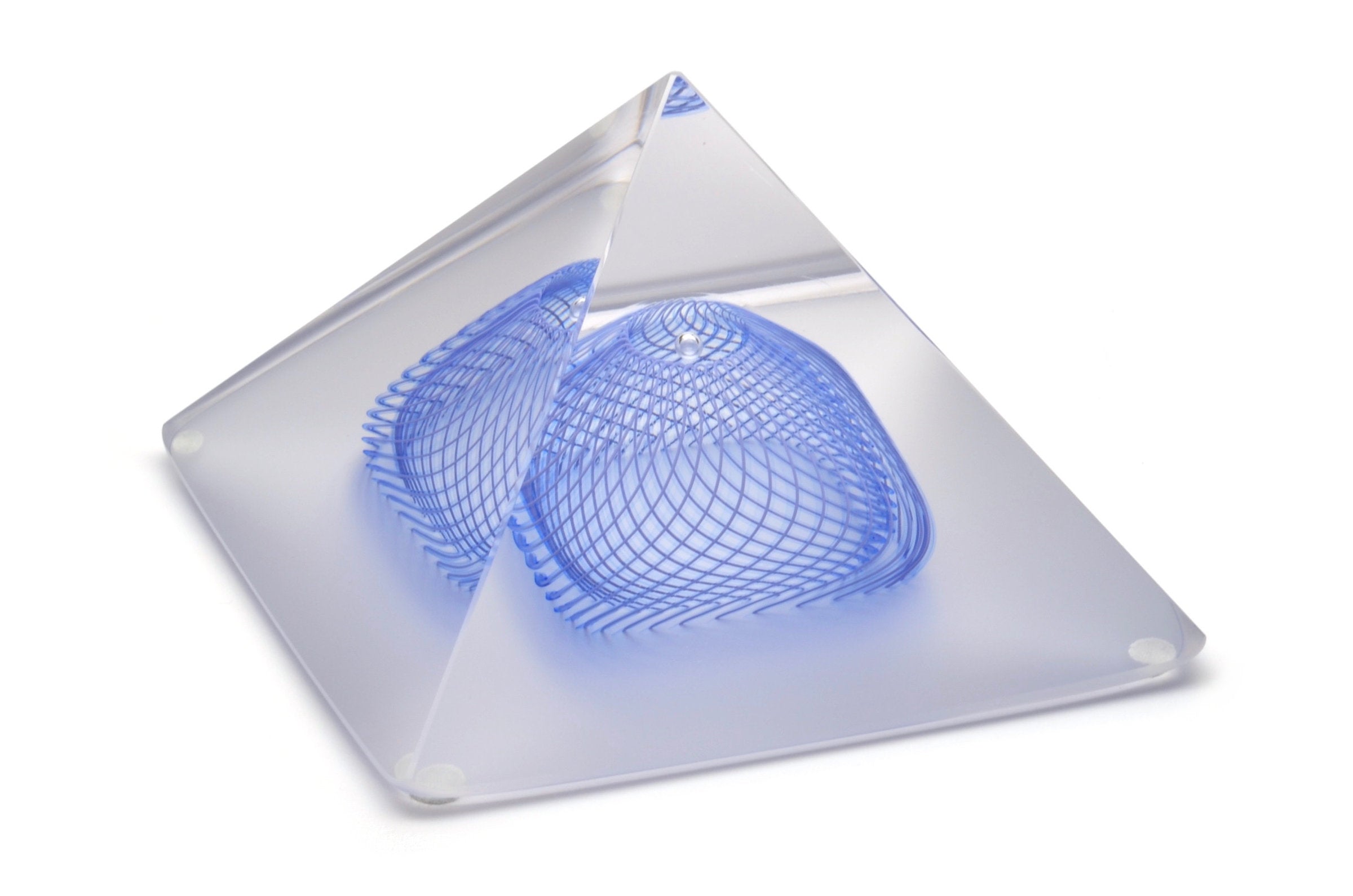 Pyramid with Indigo Reticello