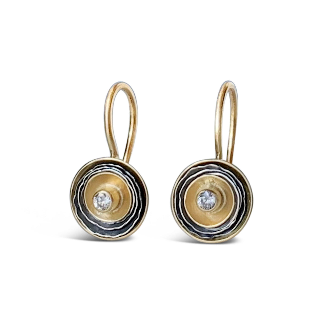 Mixed Metals and Diamond Birch Earrings