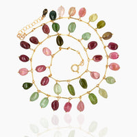 Smooth Tourmaline Gem Necklace