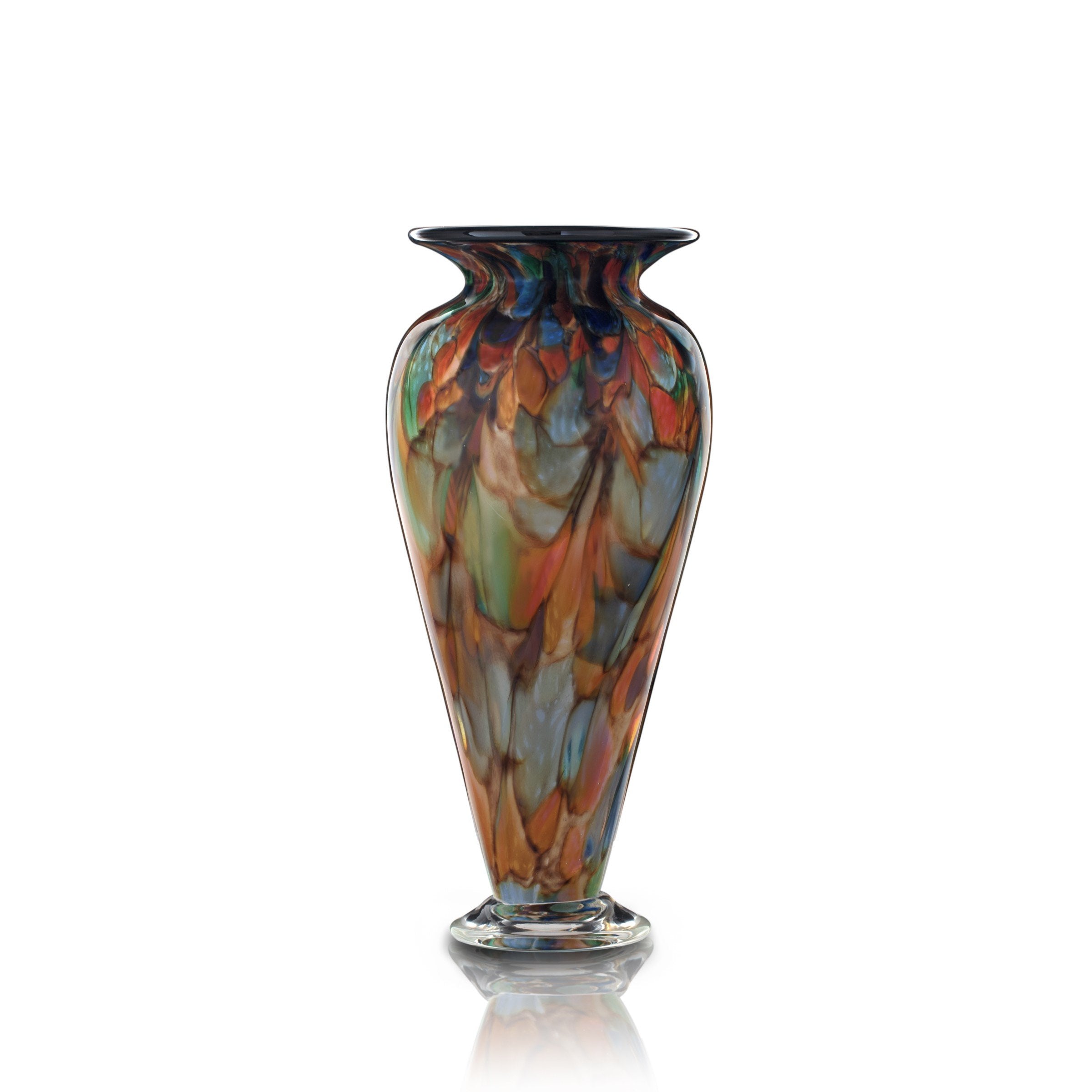 Rainbow Earth Tone Tall Vase