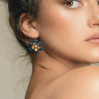 Cobalt Bloom Earrings