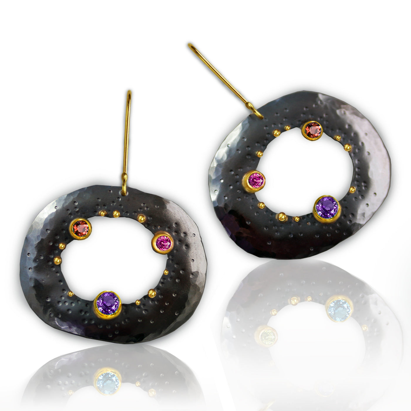 Dotted Pebble Dangle Earrings