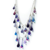 Mixed Purples Waterfall Necklace