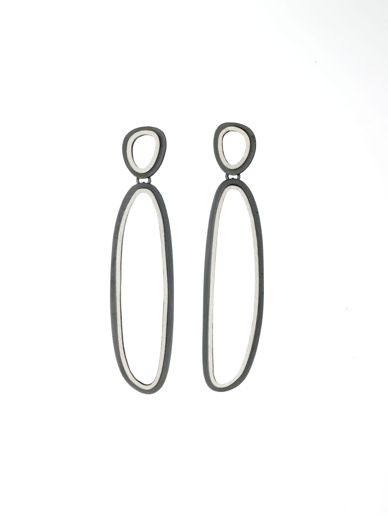 Long Double Ovals Eclipse Earrings
