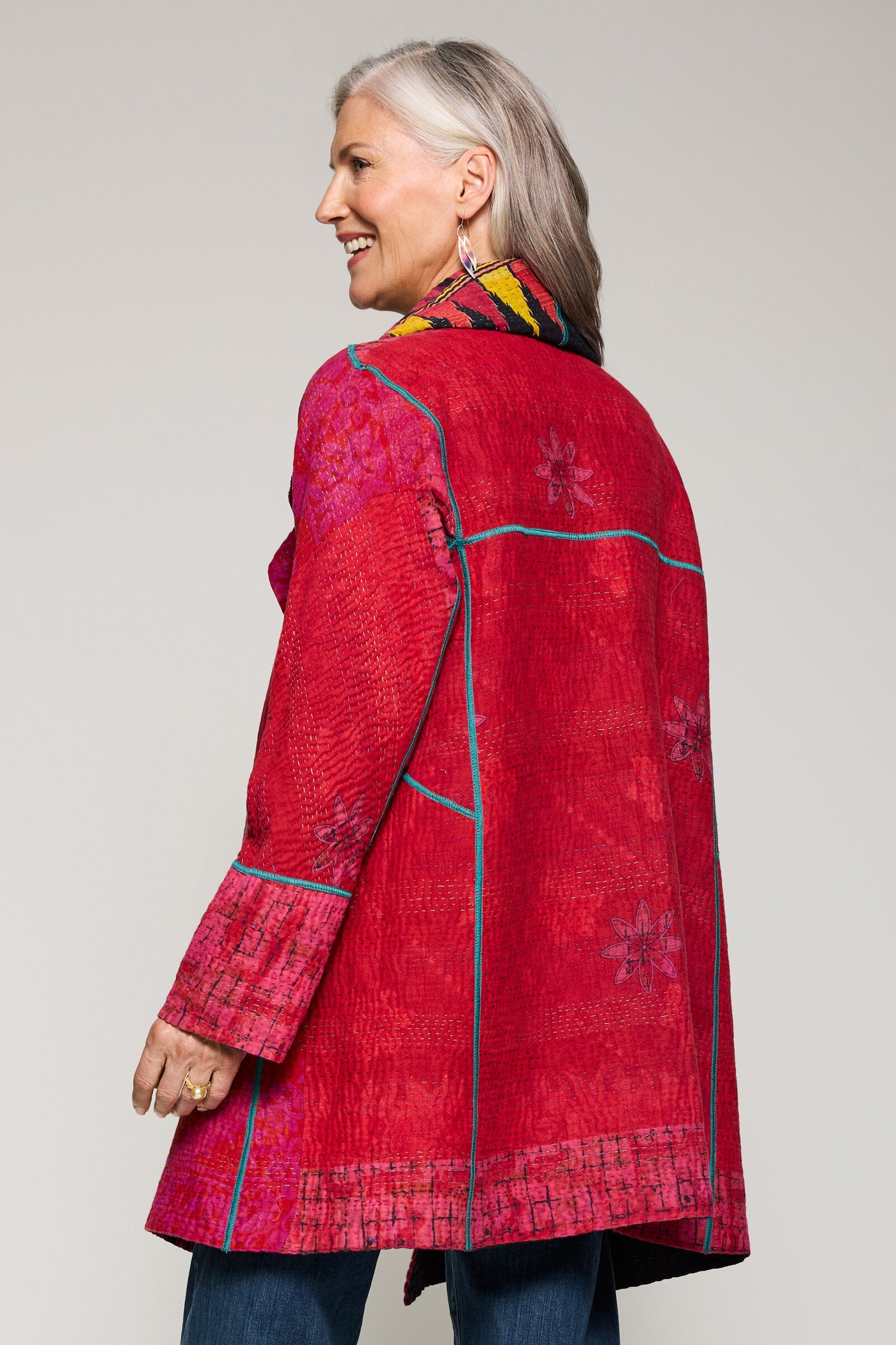 Vintage Cotton Kantha A-Line P. Coat