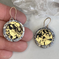 Light Moon Encasement Earrings