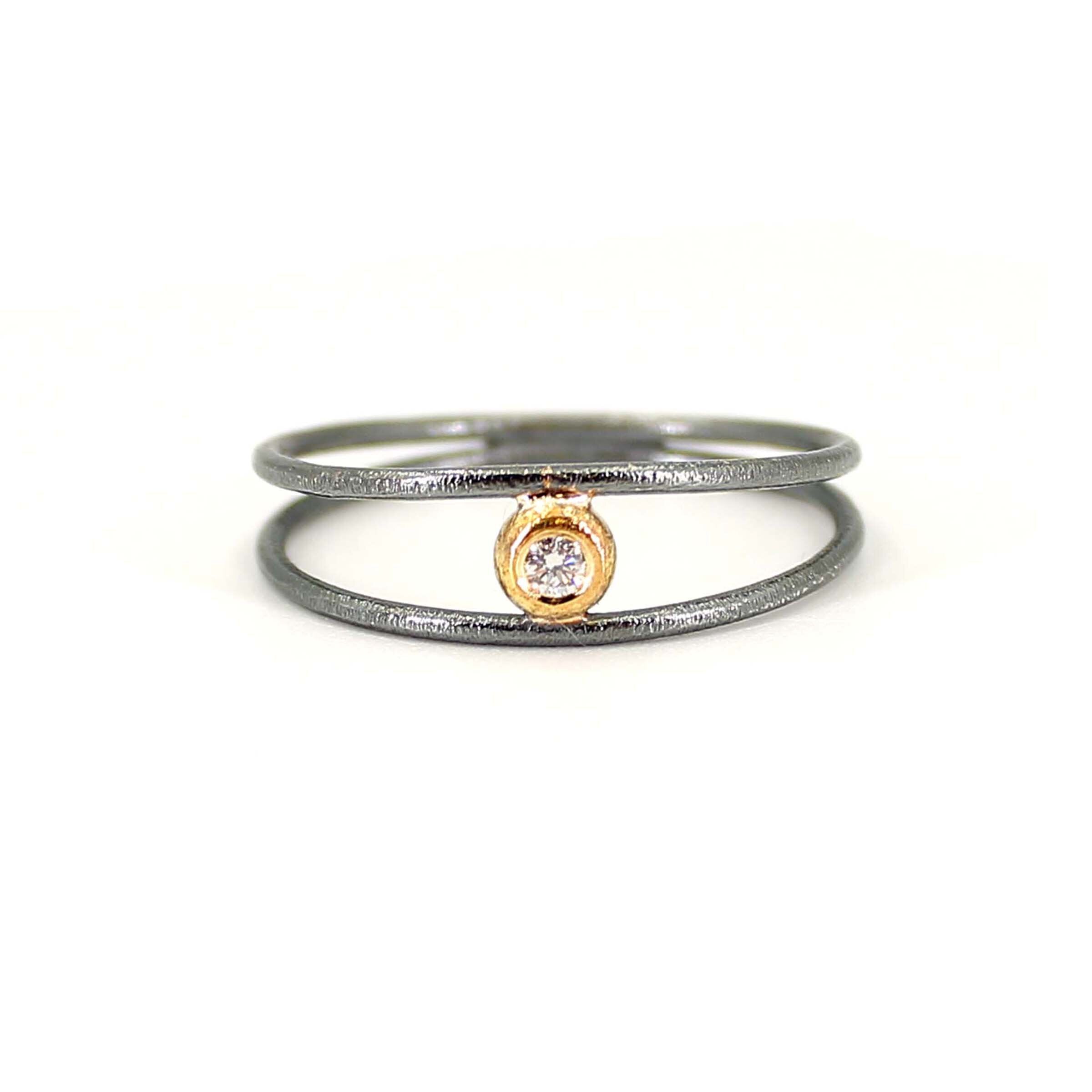 Double Band Diamond Ring