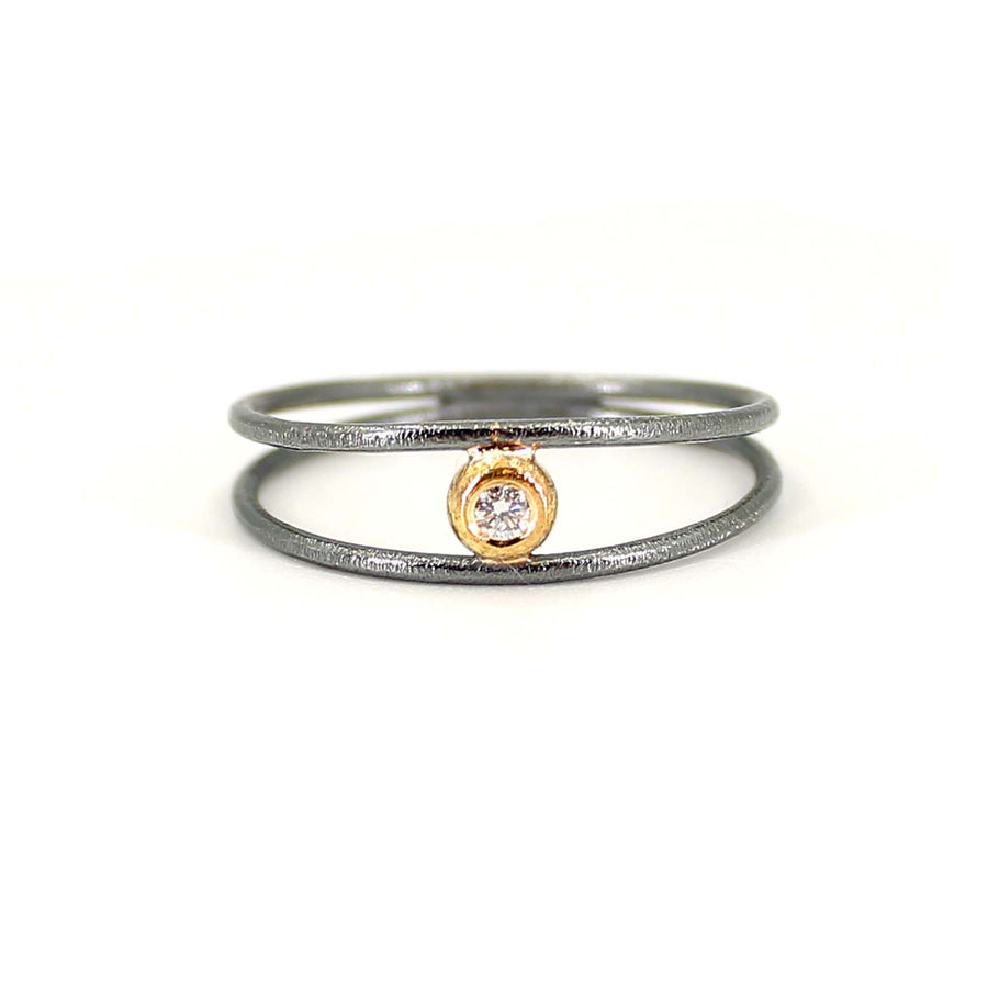 Double Band Diamond Ring
