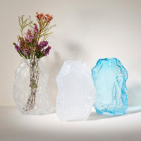 clear, opal white, aqua blue