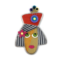 Women and Hats Pin No. 11