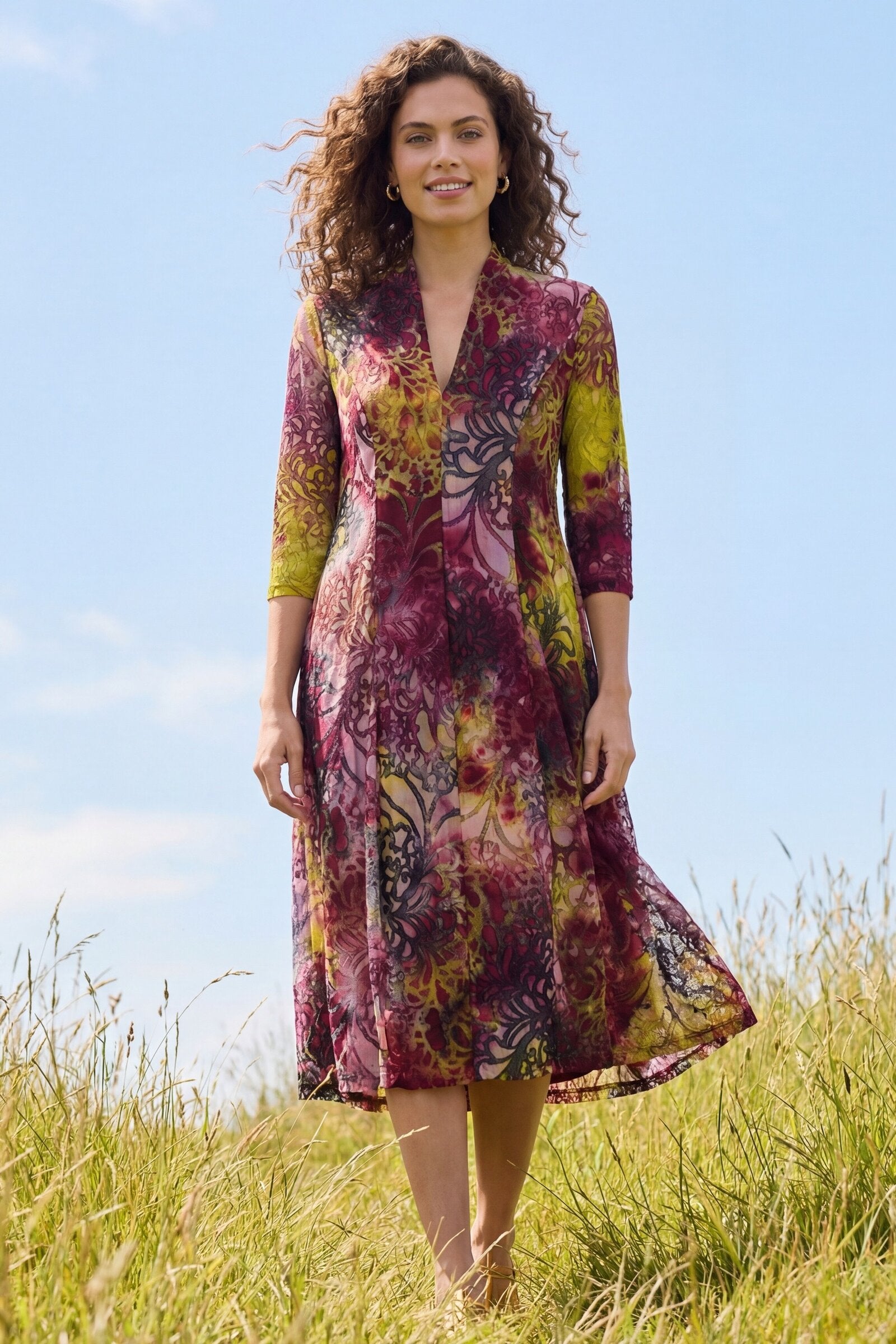 Burnout Sunset Dress