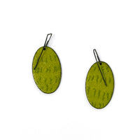 Green Oval Dangle Earrings
