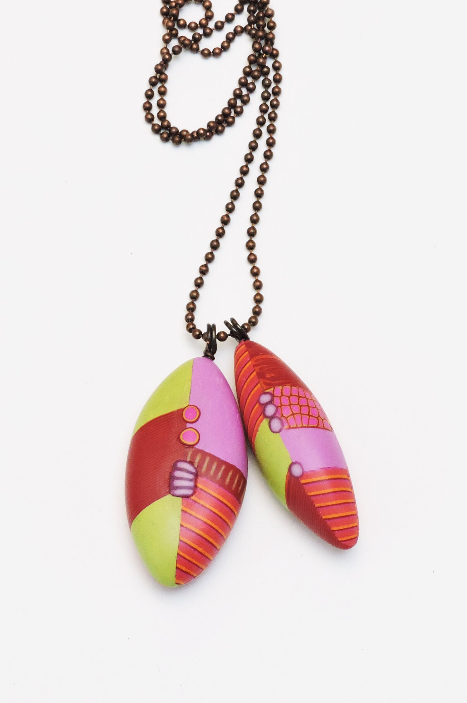 Pink Twin Pod Pendant