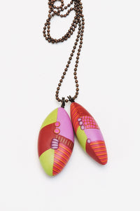 Pink Twin Pod Pendant