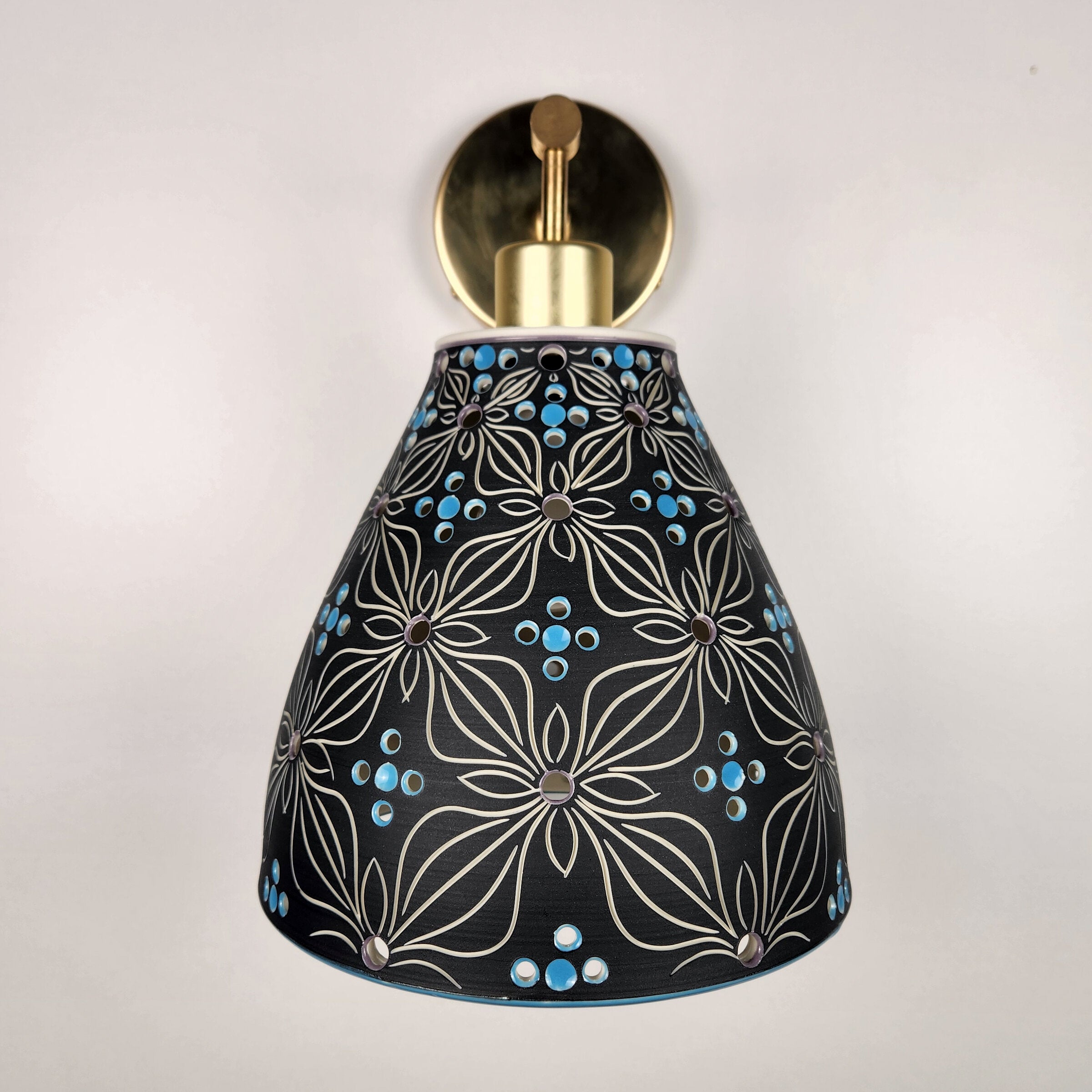 Nocturnal Bloom Sconce in Shades of Blue