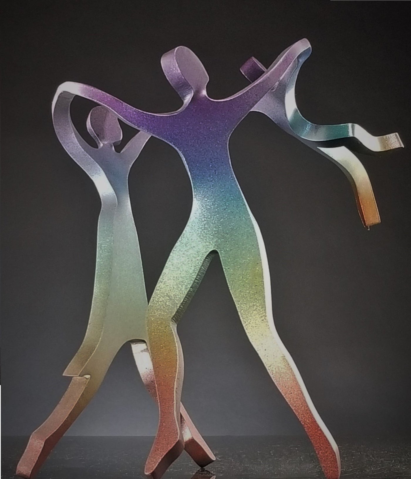 Dancing Family with Boy in Rainbow
