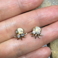 Gold Baby Octopus Earrings