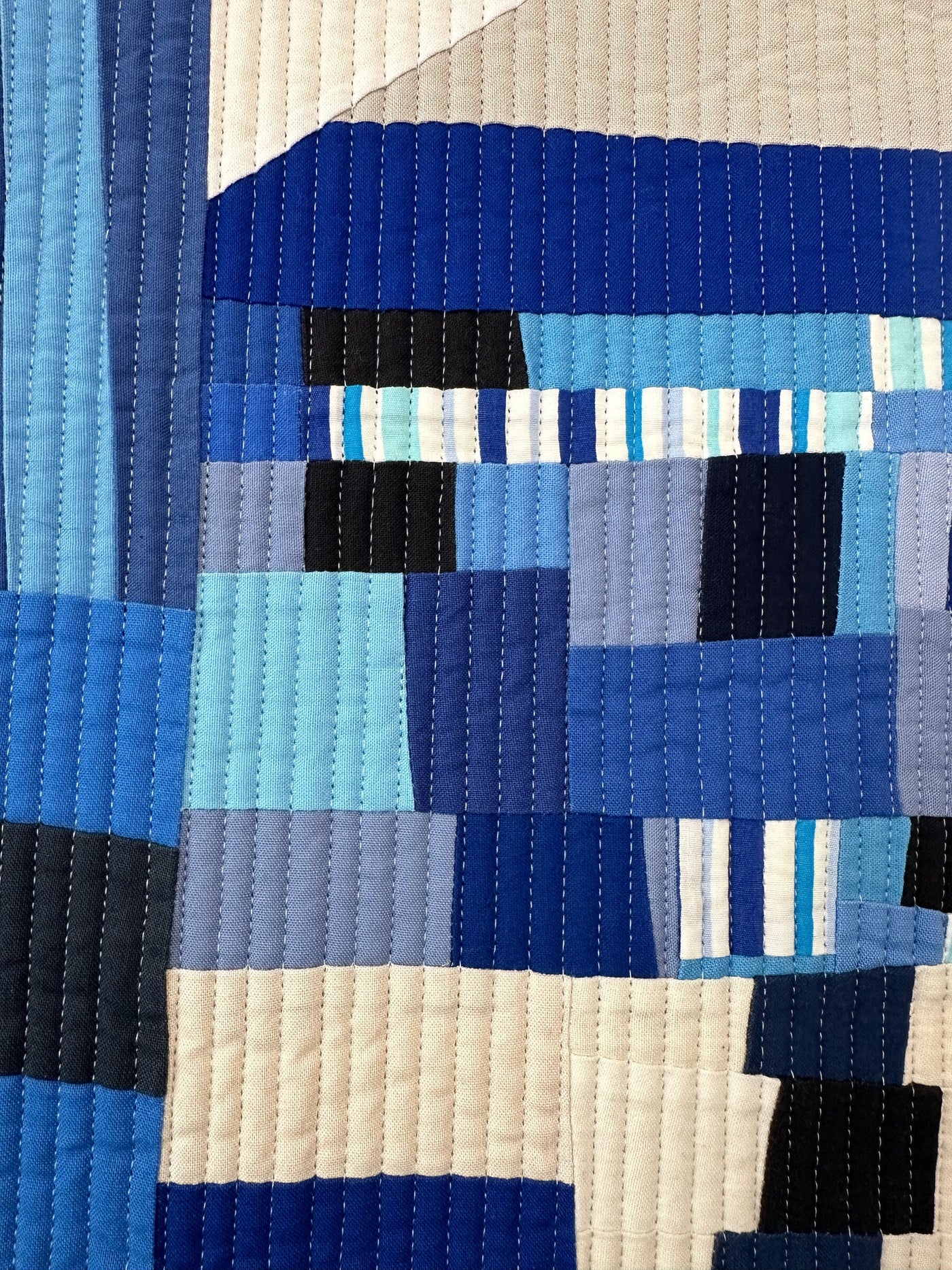 Left Turn 2 Detail of art quilt by Barbara Danzi