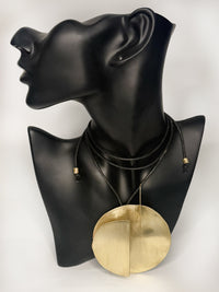 Meridian Oversized Brass Pendant