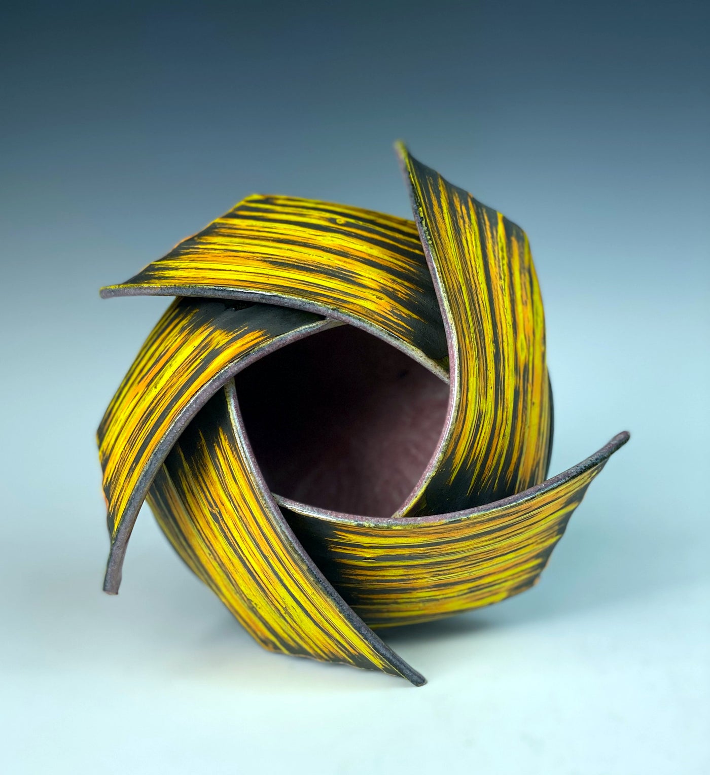 Yellow Spiral Ikebana