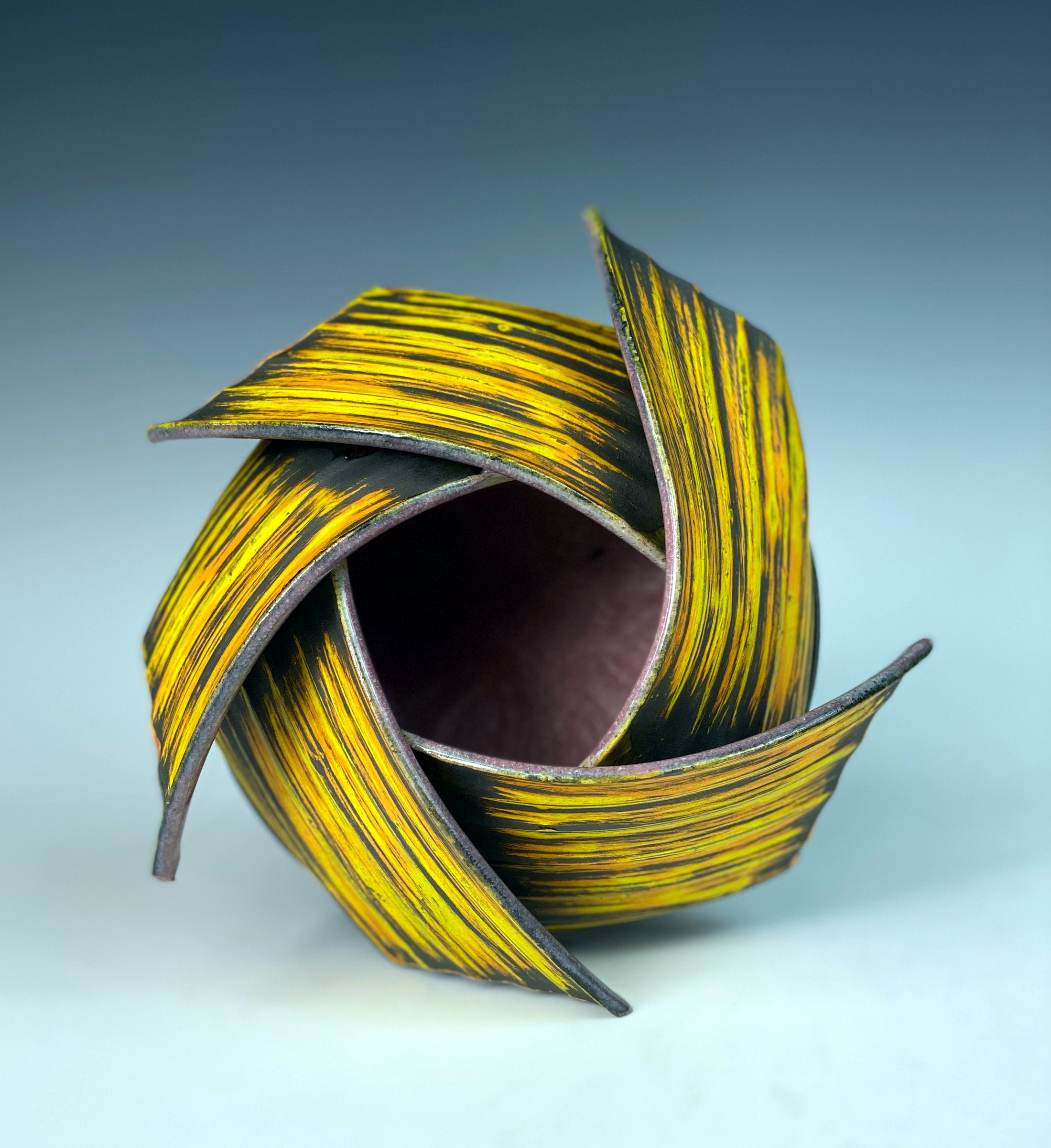 Yellow Spiral Ikebana