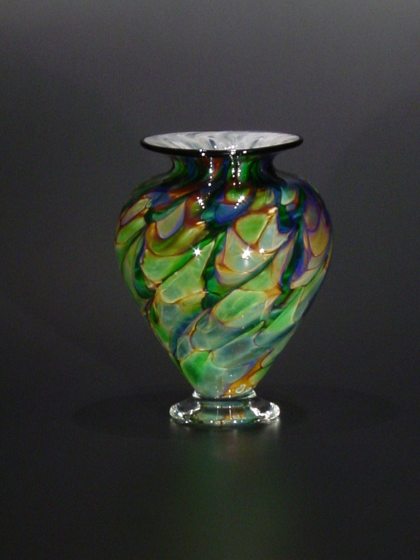 Teal Squat Vase