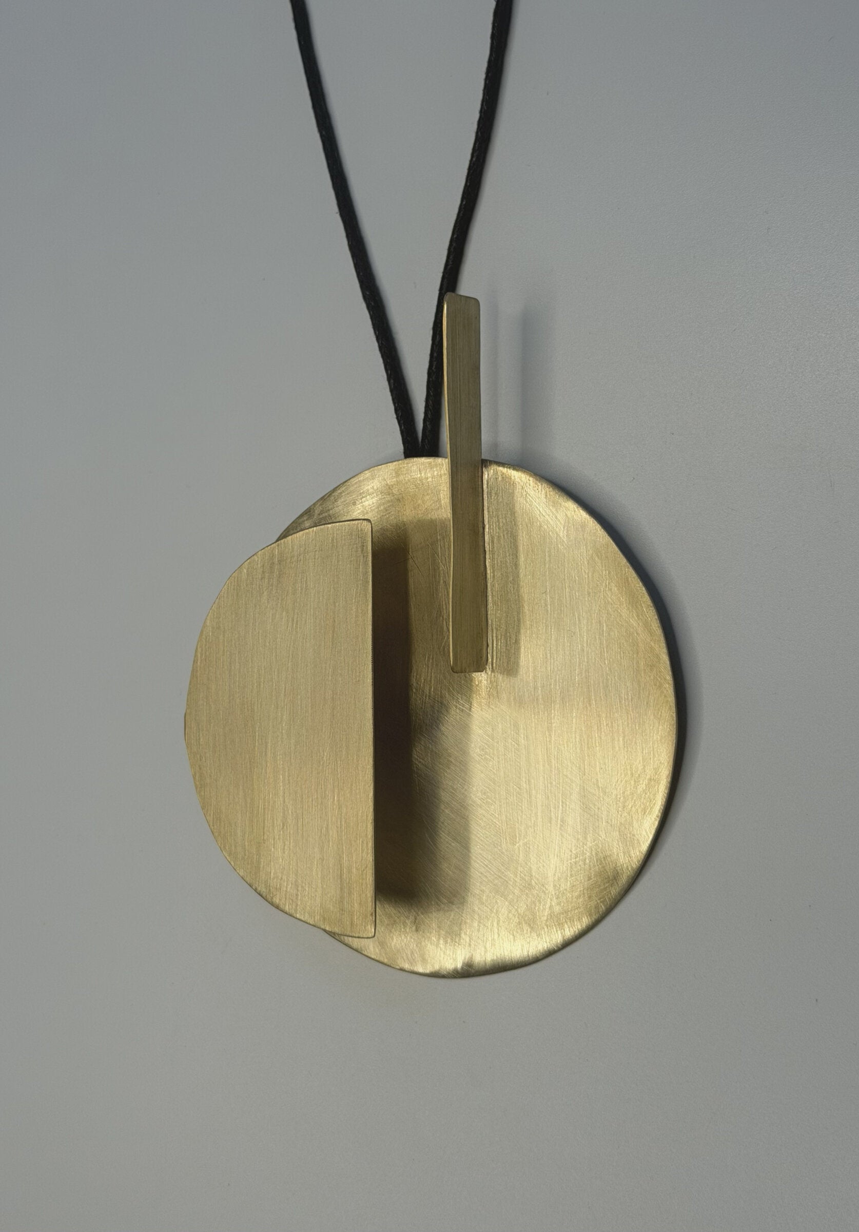 Meridian Oversized Brass Pendant