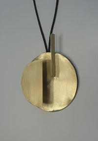 Meridian Oversized Brass Pendant