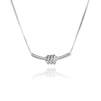 Tube Bar Necklace with Spinning Rings