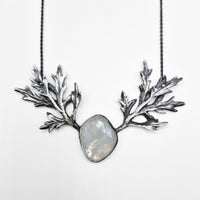 Moonstone Leaf Necklace