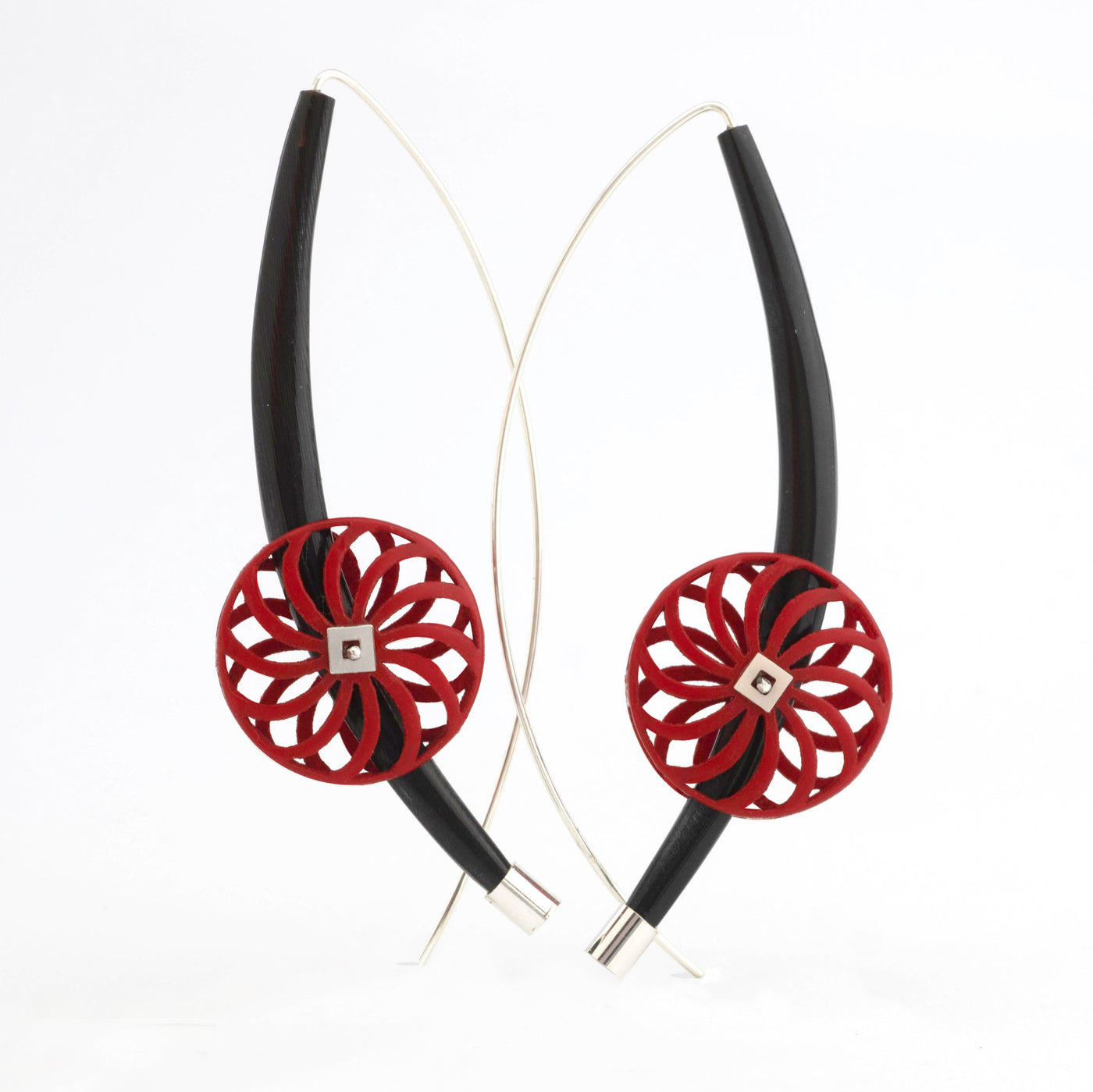 Ferris Wheel Pinwheels on Horn Earrings