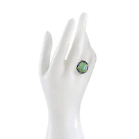 Oval Green Turquoise Ring