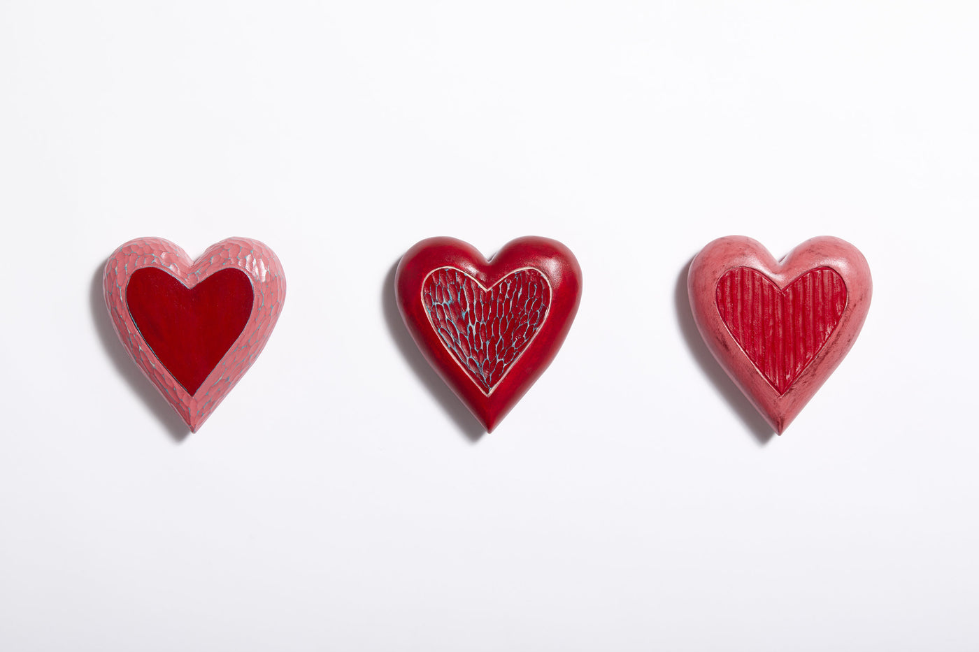 left to right: strawberry, pomegranate, raspberry