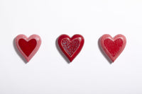 left to right: strawberry, pomegranate, raspberry