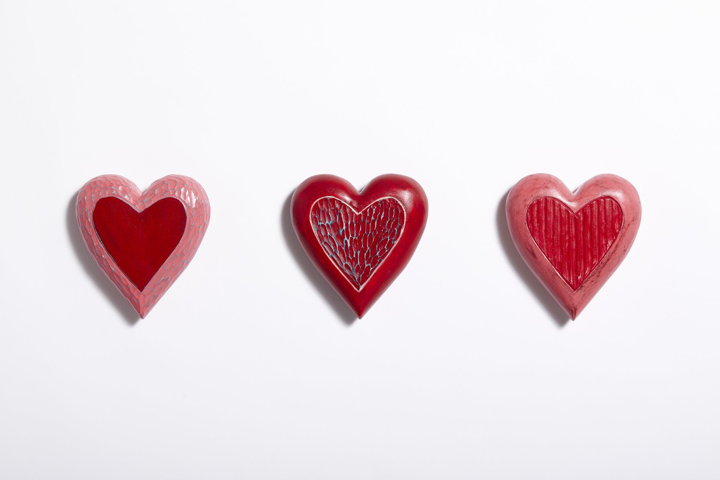 left to right: strawberry, pomegranate, raspberry