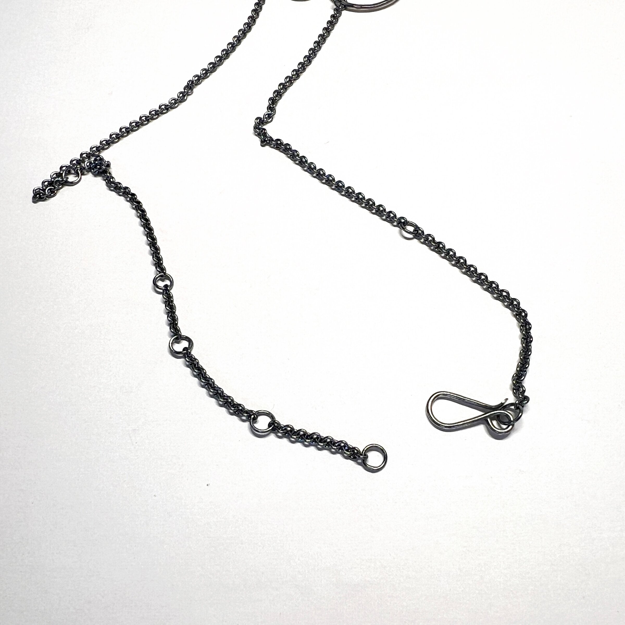 White Sapphire Five Circles Necklace