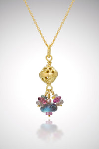 Basket Bead Bauble Pendant Necklace