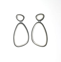 Eclipse Short Organic Oval Earrings
