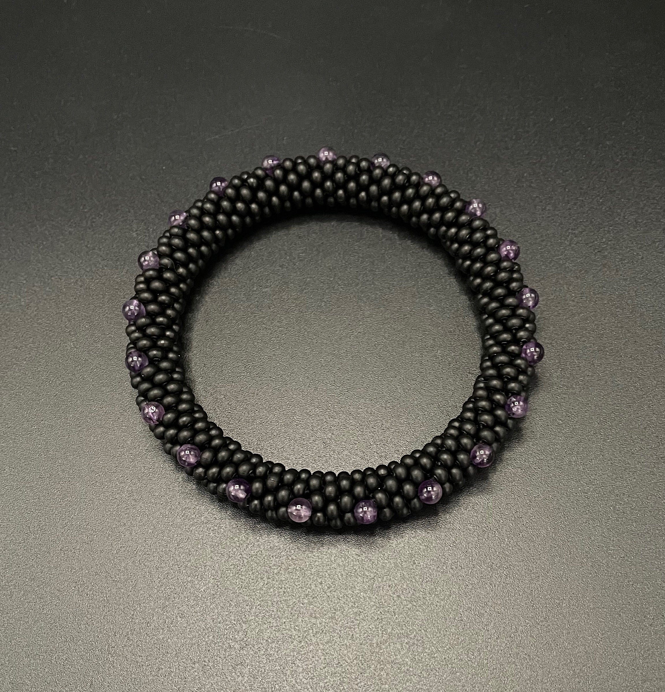 Amethyst & Black Enamel