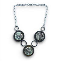 Geometric Mosaic Linked Necklace
