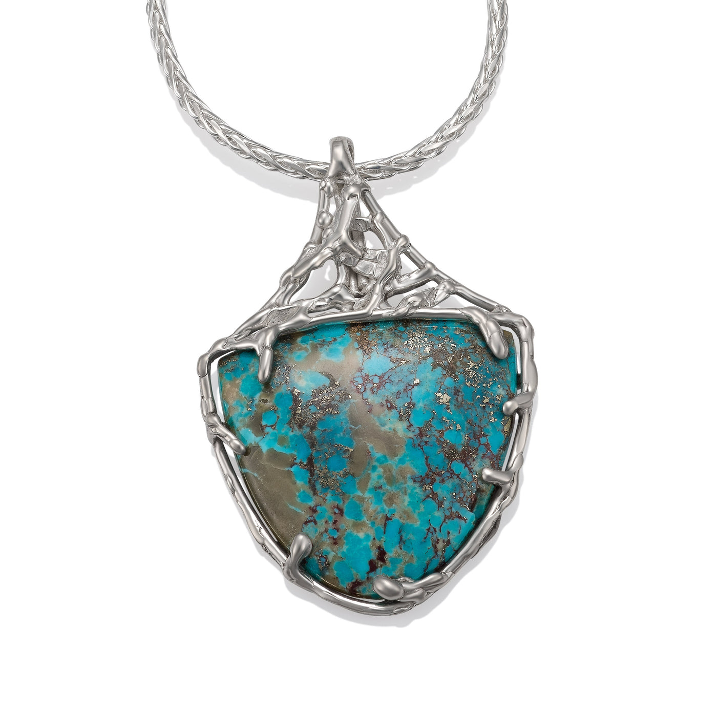 Turquoise Shield Pendant | Photo by Berlian Arts