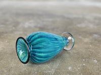 Striped Teal Vase