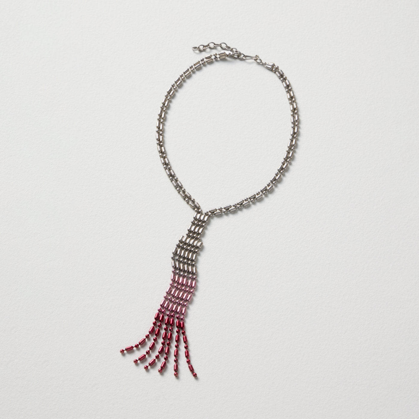 Antique Silver, Pink & Red